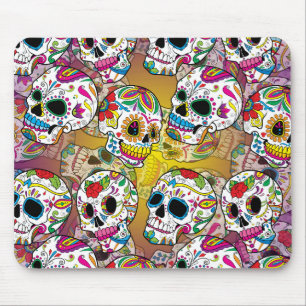 Sugar Skulls Pattern Mouse Pad