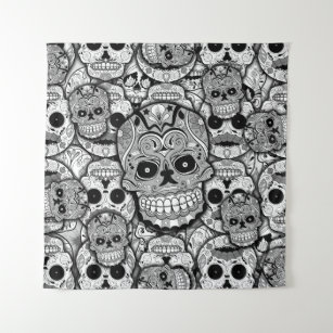Sugar Skulls Pattern Tapestry