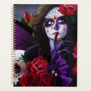 Sugar Skulls Red Roses Purple Planner