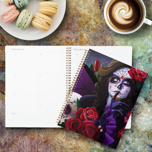 Sugar Skulls Red Roses Purple Planner (Creator Uploaded)