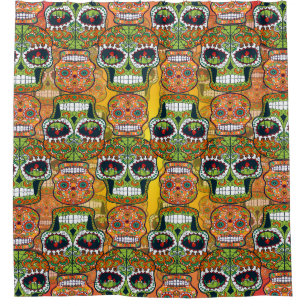 Sugar Skulls Shower Curtain