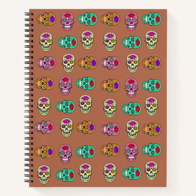 Sugar Skulls Spiral Notebook (Front)