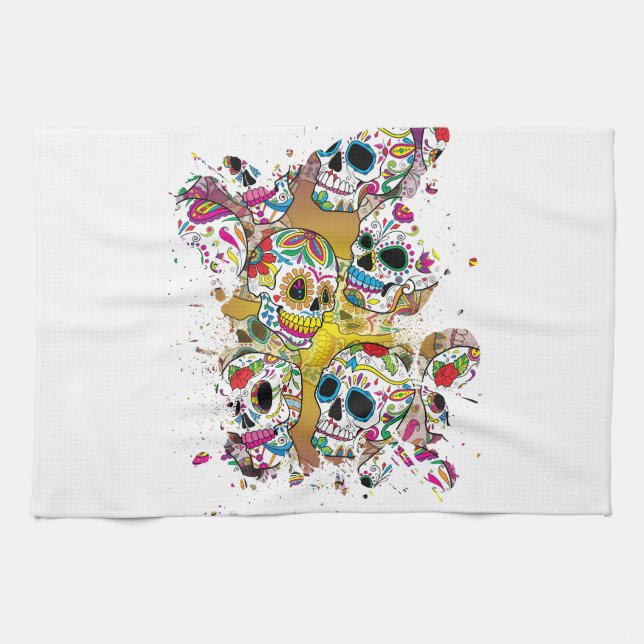 Sugar Skulls Tea Towel (Horizontal)