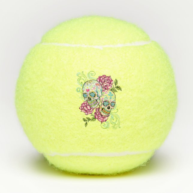 Sugar Skulls Tennis Balls (Front)