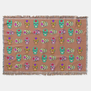Sugar Skulls Throw Blanket