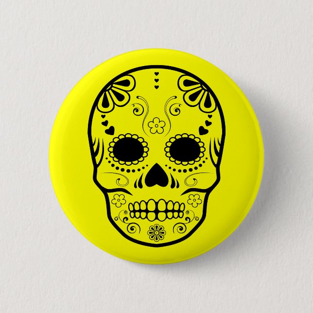 sugar skullz : 1 6 cm round badge (Front)