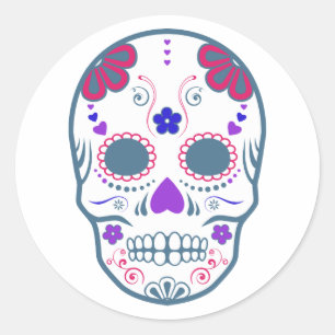 sugar skullz : 1 classic round sticker