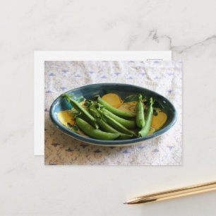 Sugar Snap Peas in a Dish Postcard