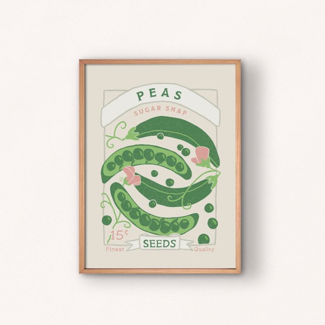 Sugar Snap Peas Seed Packet Poster (Creator Uploaded)
