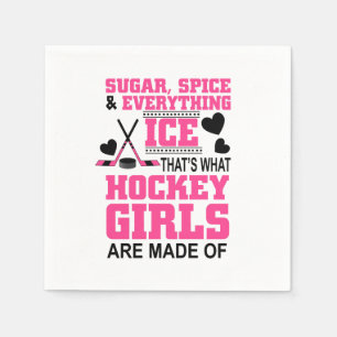 sugar spice and everything ice girls hockey napkin