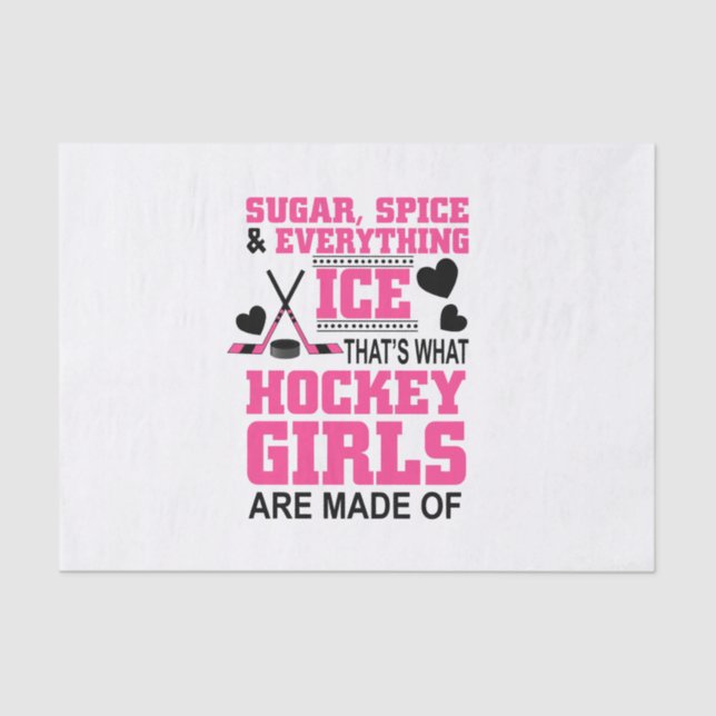 sugar spice and everything ice girls hockey tissue paper (Front)