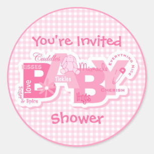 Sugar & Spice Bunny Shower Sticker