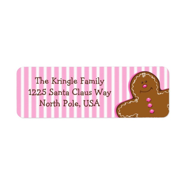 Sugar & Spice Gingerbread Address Label (Front)