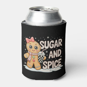 Sugar Spice Gingerbread Bougie Pink Christmas Xmas Can Cooler