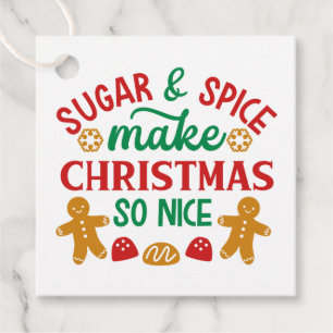 Sugar & Spice Make Christmas so Nice Favour Tags