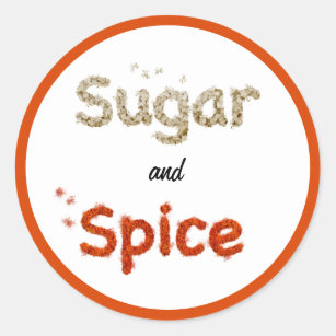 Sugar & Spice sugar cubes paprika chilli powder   Classic Round Sticker