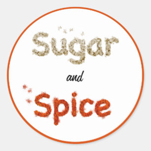 Sugar & Spice sugar cubes paprika chilli powder   Classic Round Sticker