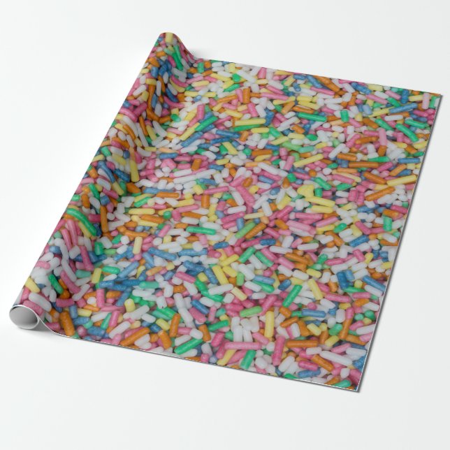 Sugar sprinkles colourful background gift wrapping paper (Unrolled)