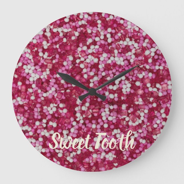 Sugar sprinkles colourful baking crystals gift large clock (Front)