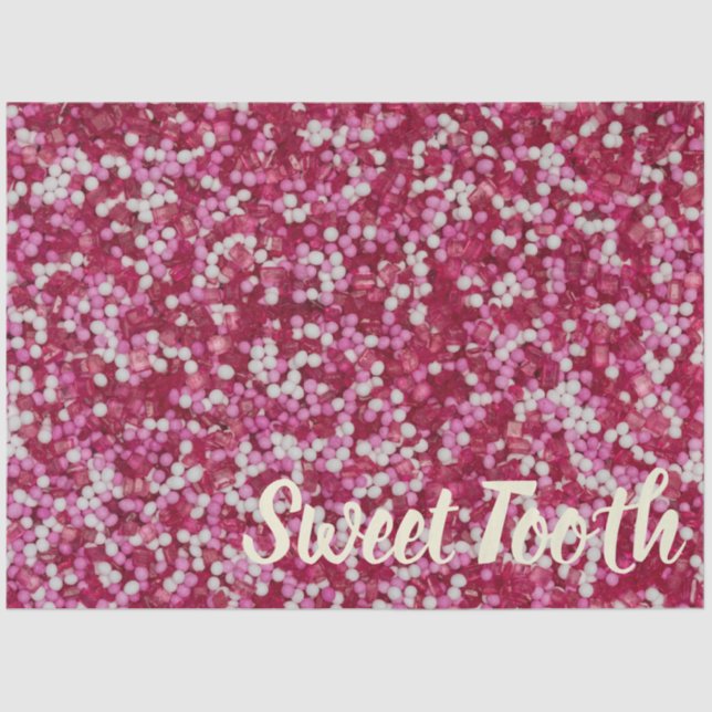 Sugar sprinkles colourful baking crystals gift tissue paper (Front)