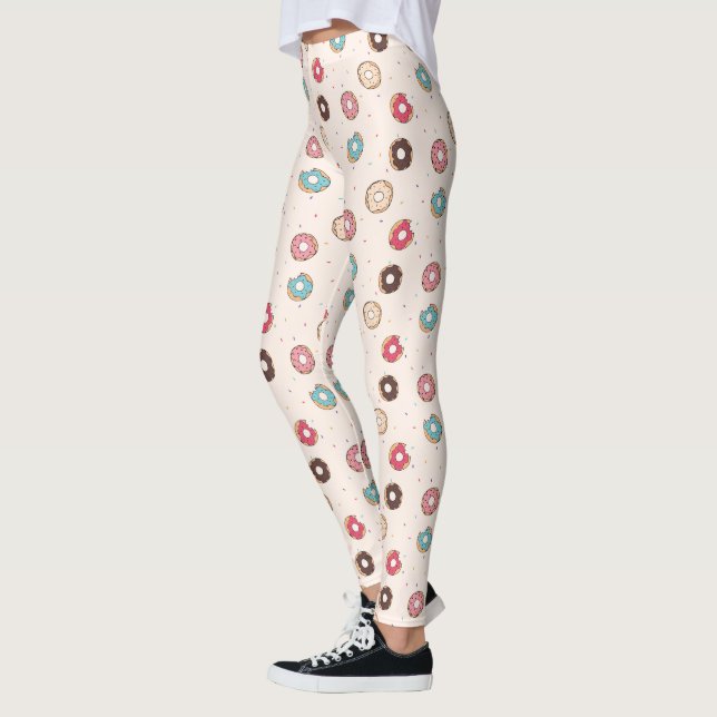Sugar Sweet Doughnut Pattern Leggings (Left)