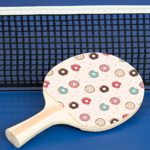 Sugar Sweet Doughnut Pattern Ping Pong Paddle