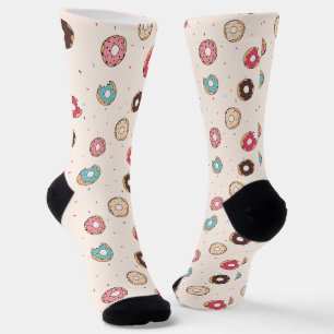 Sugar Sweet Doughnut Pattern Socks