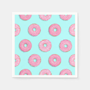 Sugar Sweet Pink Glazed Donuts Napkin