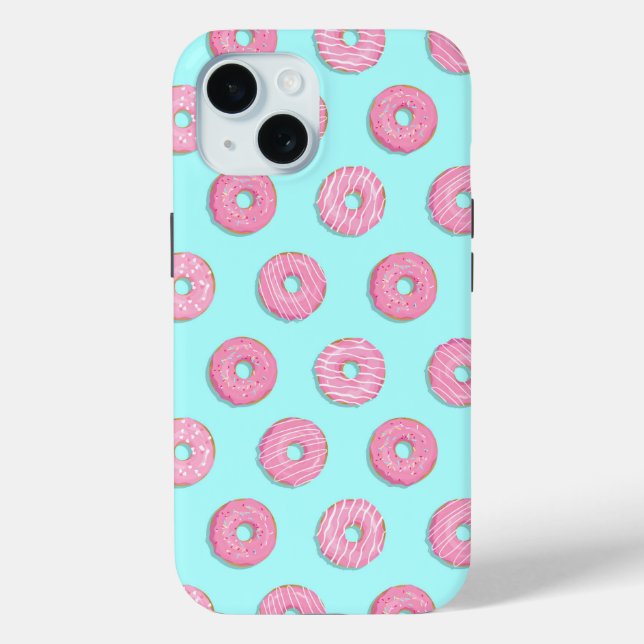 Sugar Sweet Pink Glazed Doughnuts Case-Mate iPhone Case (Back)