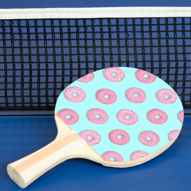 Sugar Sweet Pink Glazed Doughnuts Ping Pong Paddle (Insitu)
