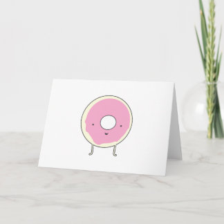 Sugar Table Snack Sweets Dessert Food Pink Doughnu Thank You Card