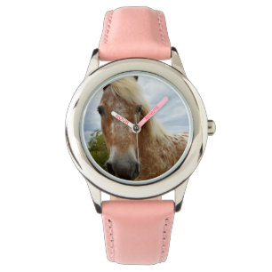 Sugar The Appaloosa Horse Girls Pink Leather Watch