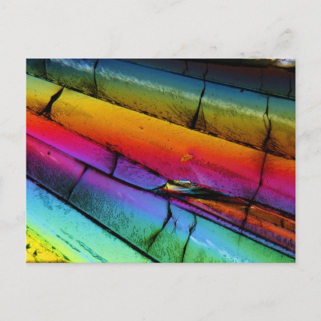 Sugar under a microscope postcard (Front)