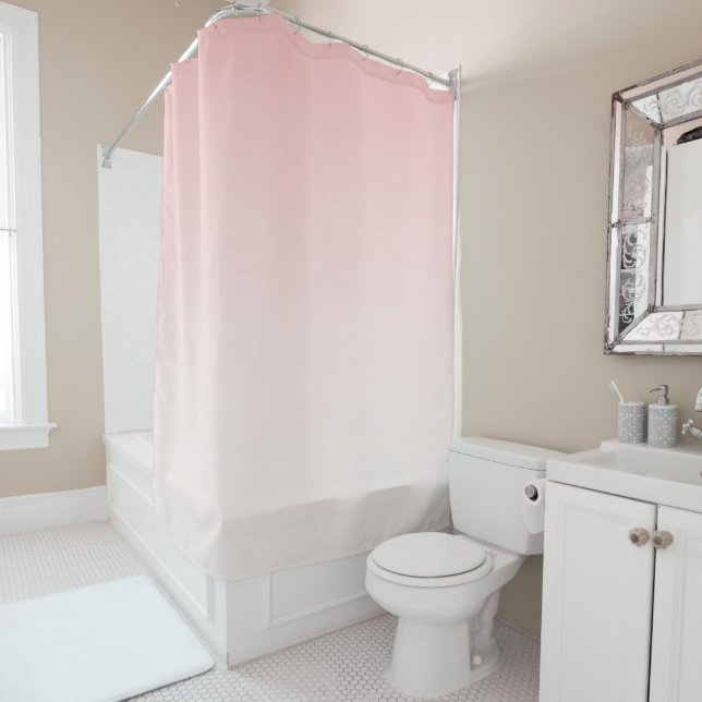 Sugar Veil Blush Shower Curtain (In Situ)