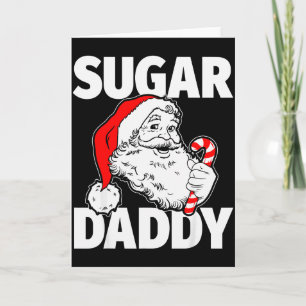 Sugar Vintage Daddy Santa Claus Candy Cane Adult C Card