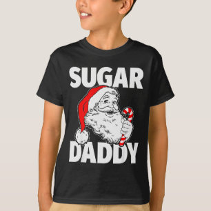 Sugar Vintage Daddy Santa Claus Candy Cane Adult C T-Shirt
