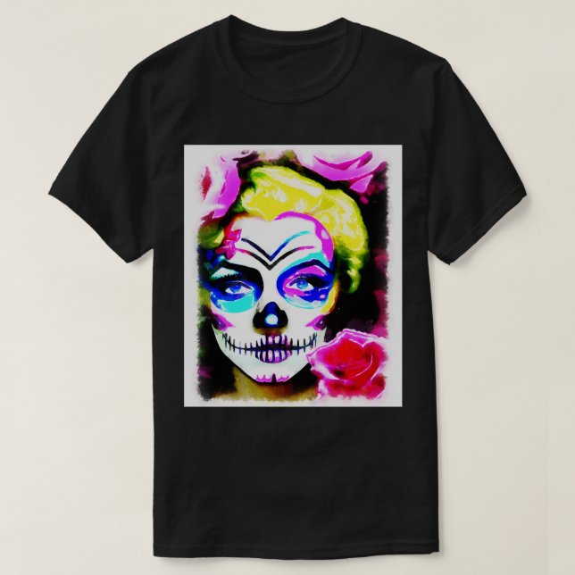Sugarblonde with roses T-Shirt (Design Front)