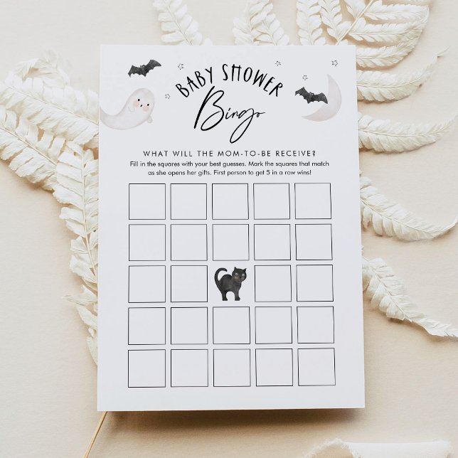 SUGARBOO Halloween Baby Shower Bingo Game Card (Creator Uploaded)