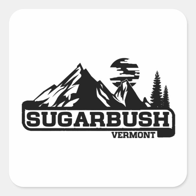 Sugarbush Vermont Square Sticker (Front)