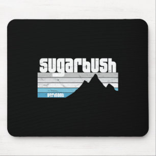 Sugarbush Vt Vermont Retro Mountains Skiing Snowbo Mouse Pad