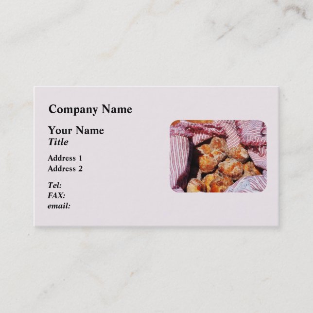 Sugared Doughnut Holes Business Card (Front)