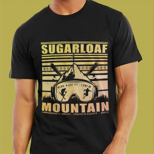 Sugarloaf Maine Mountain Retro Vintage 60s Ski T-Shirt