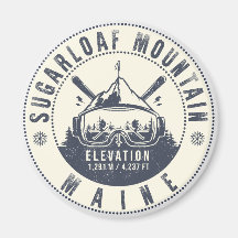 Sugarloaf Maine Mountain Vintage Ski Souvenir 