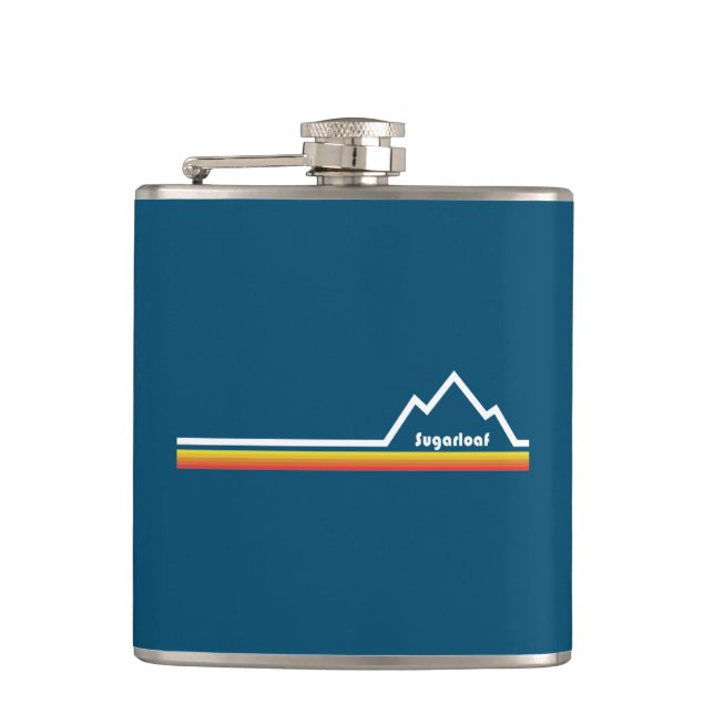 Sugarloaf Mountain, Maine Hip Flask (Front)