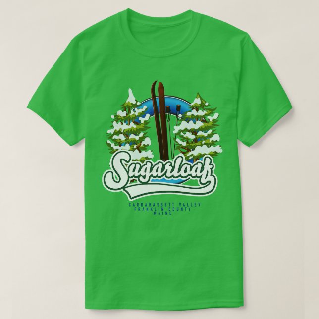 Sugarloaf rabassett ValleyFranklin CountyMaine ski T-Shirt (Design Front)