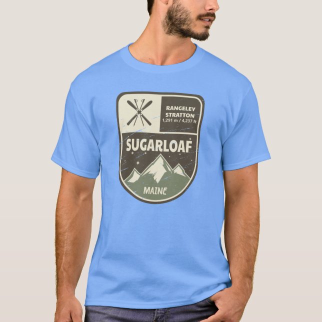 Sugarloaf Rangeley Stratton Maine Oversized T-Shirt (Front)