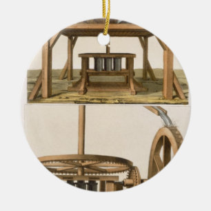 Sugarmills, Antilles (colour engraving) Ceramic Tree Decoration