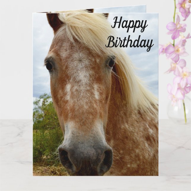 "Sugar's Stride: The Appaloosa's Grace" Card (Orchid)