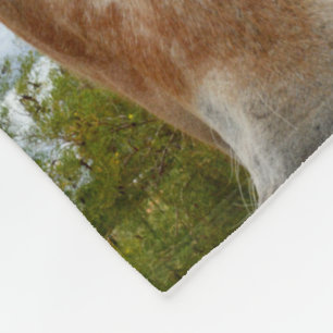 "Sugar's Stride: The Appaloosa's Grace" Fleece Blanket