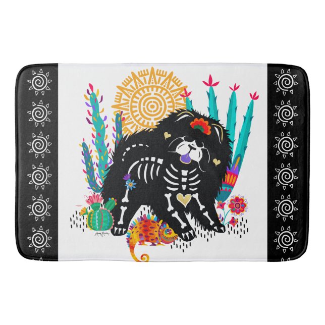SUGARSKULL NIRVANA  Chow Dog crate/bath mat (Front)